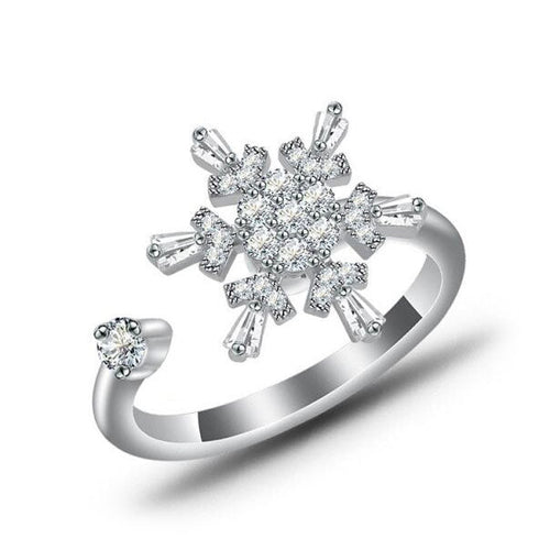 Boogzel Apparel Snowflake Anxiety Spinning Ring