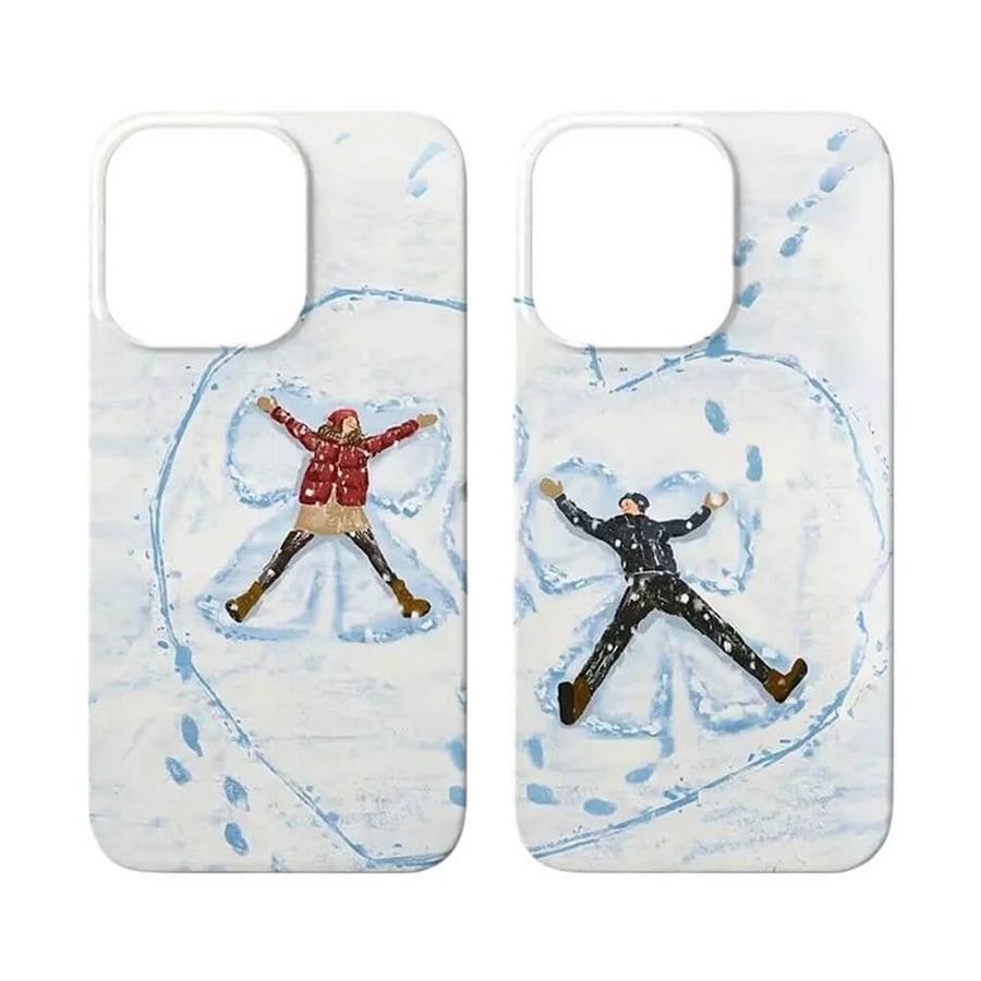 Boogzel Apparel Snowy Couple iPhone Case