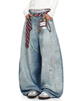 Boogzel Apparel Social Rebel Layered Baggy Jeans, view 3