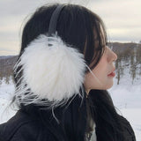 Boogzel Apparel Soft Girl Aesthetic Faux Fur Earmuffs, view 4