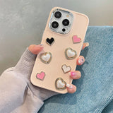 Boogzel Apparel Soft Girl Aesthetic Hearts iPhone Case, view 3