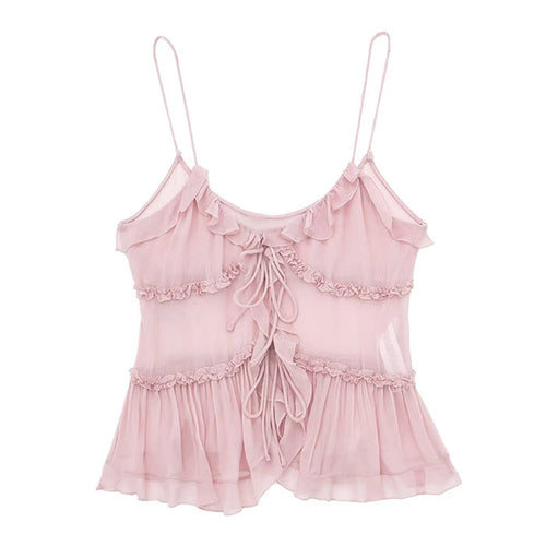 Boogzel Apparel Soft Girl Aesthetic Ruffle Top