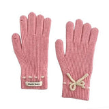 Boogzel Apparel Soft Girl Bow Knit Gloves, view 2