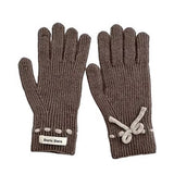 Boogzel Apparel Soft Girl Bow Knit Gloves, view 3