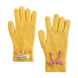 Boogzel Apparel Soft Girl Bow Knit Gloves, view 4