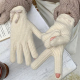 Boogzel Apparel Soft Girl Bow Knit Gloves, view 6