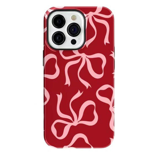 Boogzel Apparel Soft Girl Bow Pattern iPhone Case