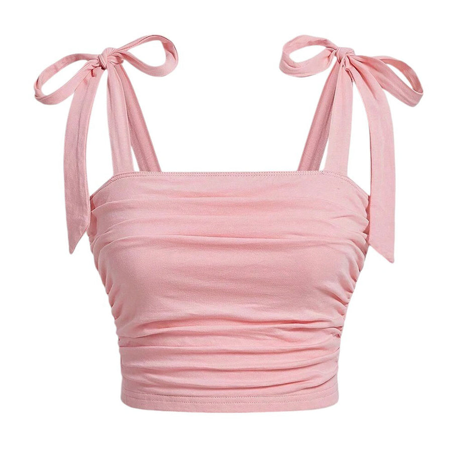Boogzel Apparel Soft Girl Bow Ties Top