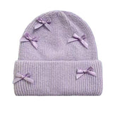 Boogzel Apparel Soft Girl Bows Beanie Hat, view 2