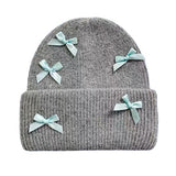 Boogzel Apparel Soft Girl Bows Beanie Hat, view 4