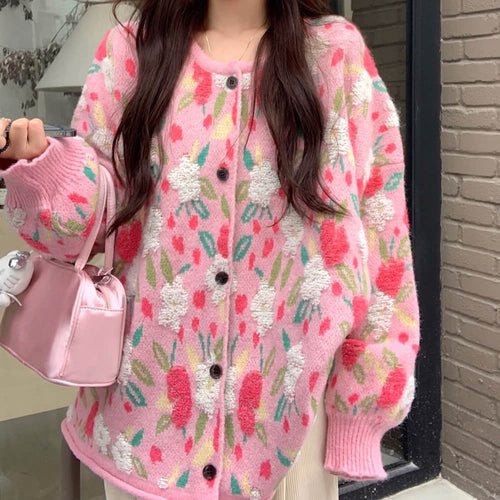Boogzel Apparel Soft Girl Floral Cardigan