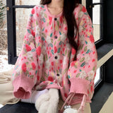 Boogzel Apparel Soft Girl Floral Cardigan, view 3