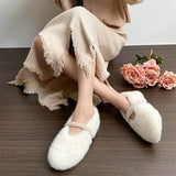 Boogzel Apparel Soft Girl Fluffy Mary Jane Flats, view 3
