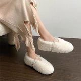 Boogzel Apparel Soft Girl Fluffy Mary Jane Flats, view 4