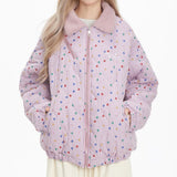 Boogzel Apparel Soft Girl Pink Heart Pattern Jacket, view 3