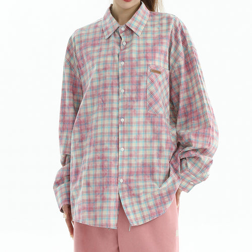 Boogzel Apparel Soft Girl Plaid Button-Up Shirt