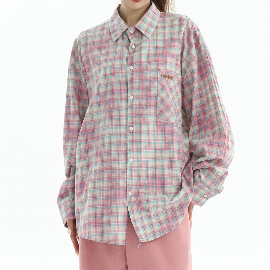 Boogzel Apparel Soft Girl Plaid Button-Up Shirt