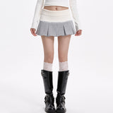 Boogzel Apparel Soft Girl Ribbed Waist Pleated Mini Skirt, view 2