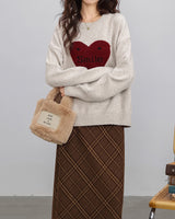 Boogzel Apparel Soft Girl Warm Heart Sweater, view 4