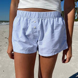 Boogzel Apparel Soft Striped Lounge Shorts, view 3