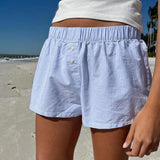 Boogzel Apparel Soft Striped Lounge Shorts, view 4