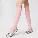 Boogzel Apparel Softie Heart Thin Knee Socks, view 3