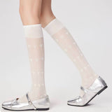 Boogzel Apparel Softie Heart Thin Knee Socks, view 4