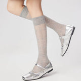 Boogzel Apparel Softie Heart Thin Knee Socks, view 5