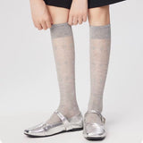 Boogzel Apparel Softie Heart Thin Knee Socks, view 6