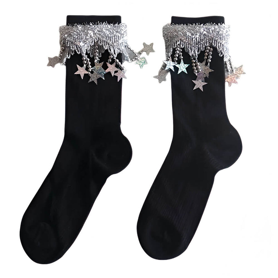 Boogzel Apparel Sparkle Star Charm Socks