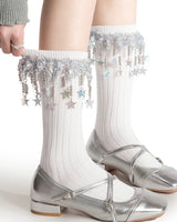 Boogzel Apparel Sparkle Star Charm Socks, view 2