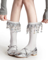 Boogzel Apparel Sparkle Star Charm Socks, view 3