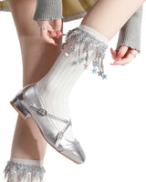 Boogzel Apparel Sparkle Star Charm Socks, view 4