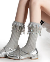 Boogzel Apparel Sparkle Star Charm Socks, view 5