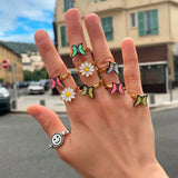 Boogzel Apparel Spinner Butterfly Anxiety Ring, view 2