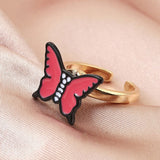 Boogzel Apparel Spinner Butterfly Anxiety Ring, view 5