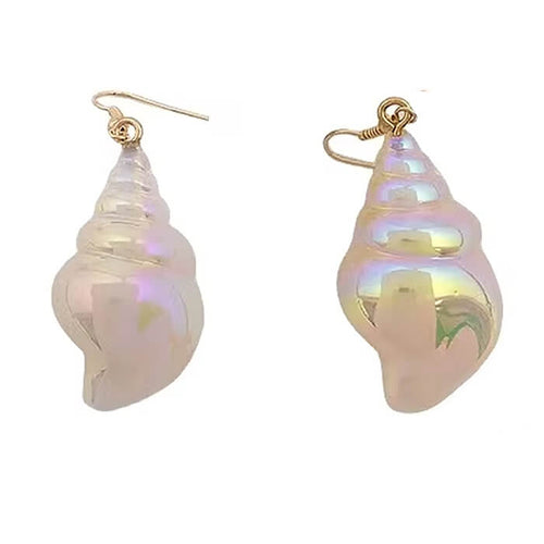 Boogzel Apparel Spiral Shell Earrings