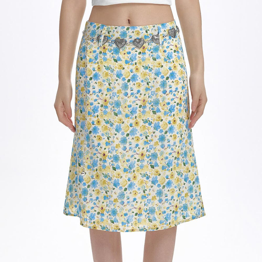 Boogzel Apparel Spring Garden Floral Print Skirt