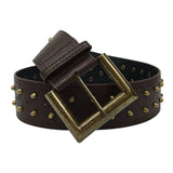 Boogzel Apparel Square Buckle Studded Wide Belt, view 2