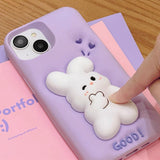 Boogzel Apparel Squishy Bunny iPhone Case, view 3