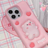 Boogzel Apparel Squishy Pig iPhone Case, view 4