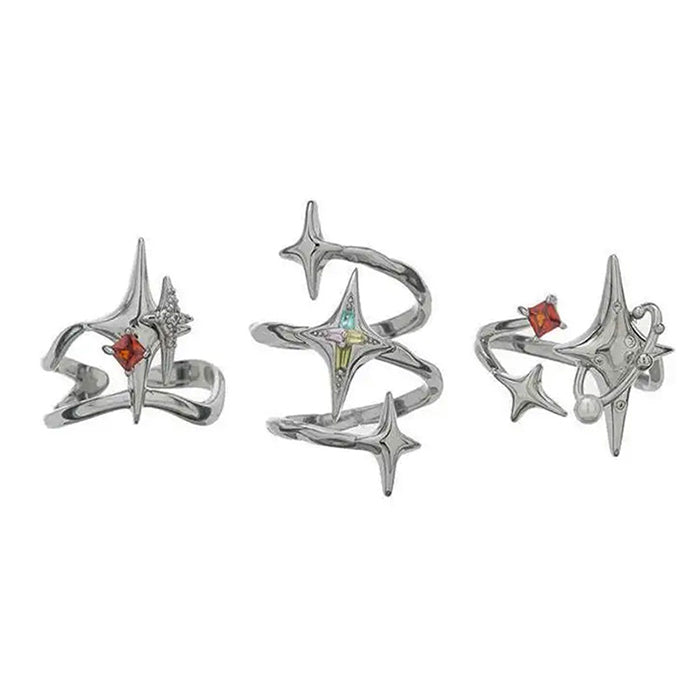Boogzel Apparel Star Aesthetic Spiral Ring