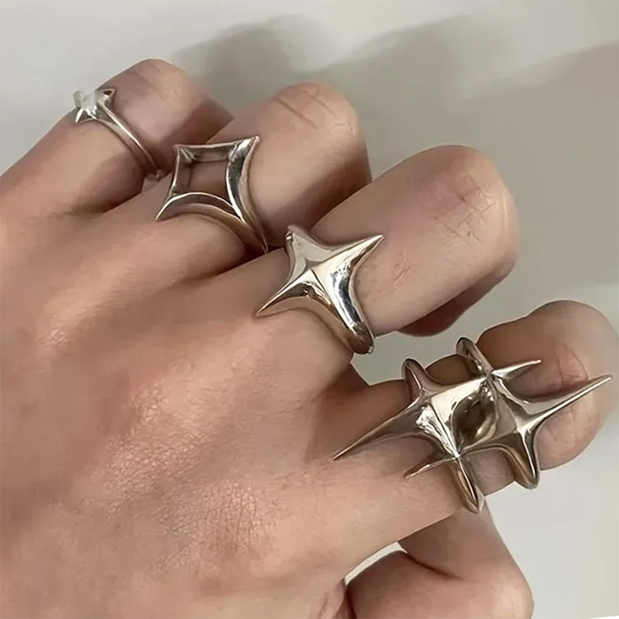 Boogzel Apparel Star Child Aesthetic Ring Set