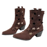 Boogzel Apparel Star Cut Out Cowboy Boots, view 4