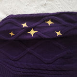 Boogzel Apparel Star Embroidery Purple Cardigan, view 6