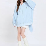 Boogzel Apparel Star Girl Aesthetic Bunny Ears Hoodie, view 4