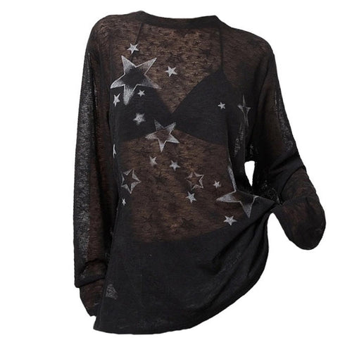 Boogzel Apparel Star Girl Aesthetic Long Sleeve Top