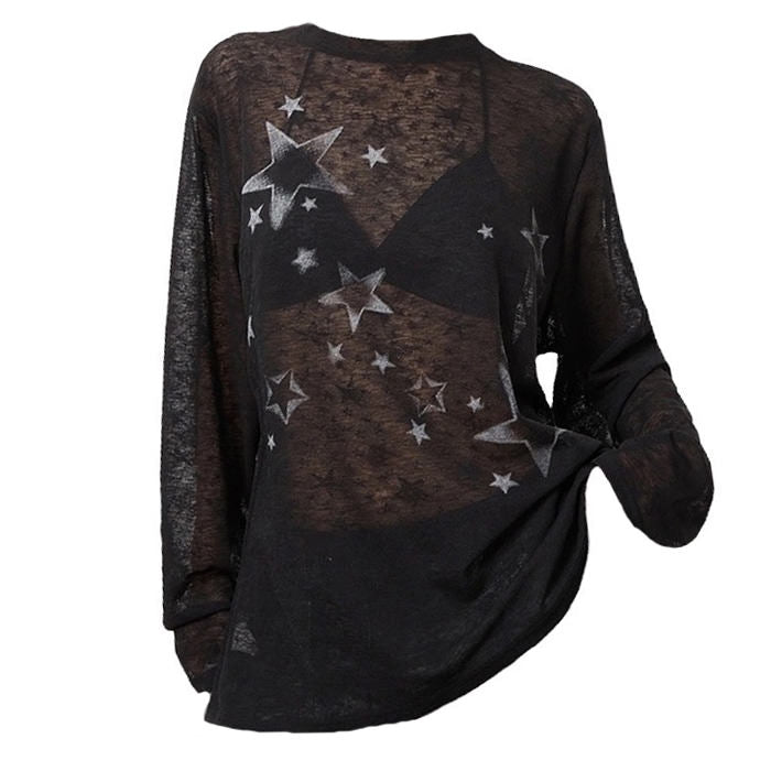 Boogzel Apparel Star Girl Aesthetic Long Sleeve Top