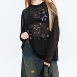 Boogzel Apparel Star Girl Aesthetic Long Sleeve Top, view 4