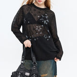 Boogzel Apparel Star Girl Aesthetic Long Sleeve Top, view 5